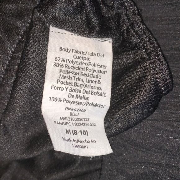 Athletic Works Womens Black Running Shorts M (8-10) Polyester/Recycle Blend - Picture 3 of 9